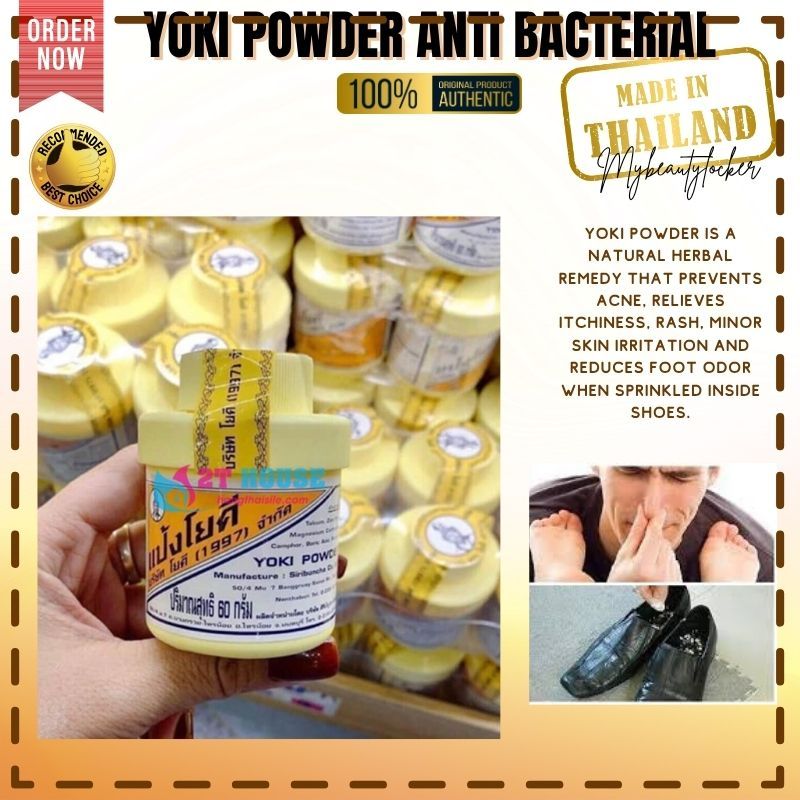 Yoki herbal Powder, Thai herbal traditional, for itching and rashes ...