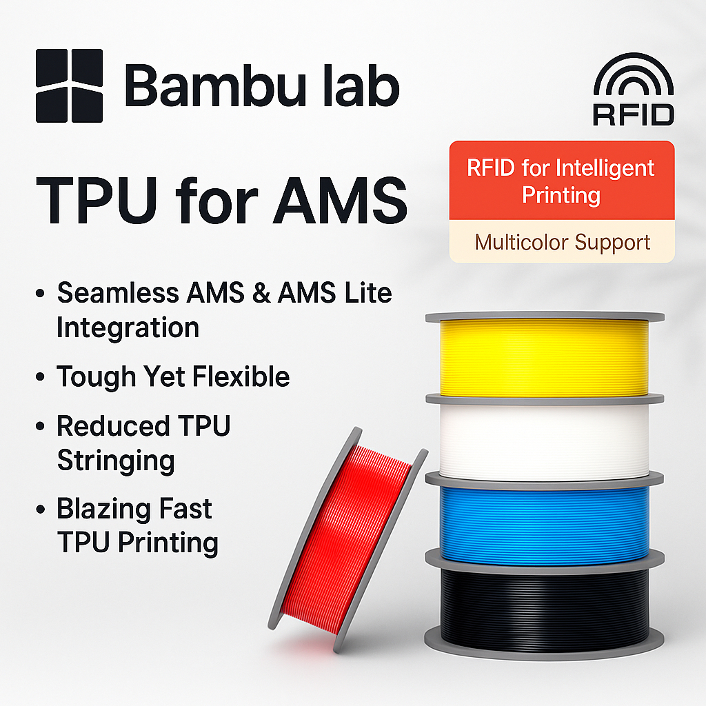 Bambu lab TPU for AMS Special TPU Adapted AMS Multi-Color High-Speed ...