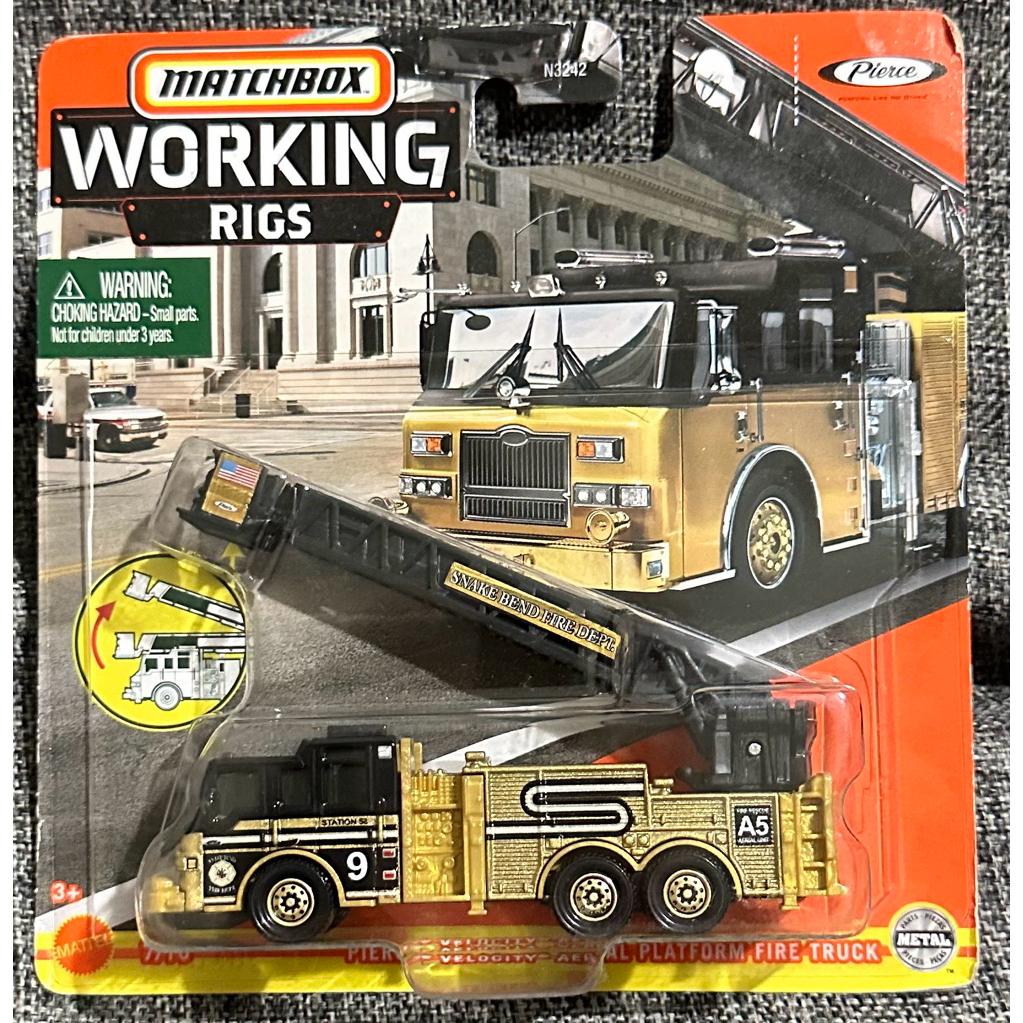 Matchbox Working Rigs Pierce Velocity Aerial Platform Fire Truck ...