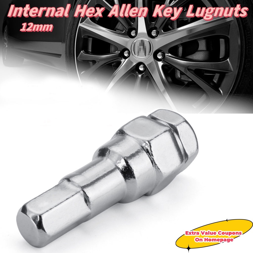 12mm Internal Hex Allen Key Wheel Locking Lugnuts and Hexagonal Nut ...