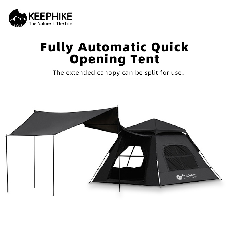 KEEPHIKE Hydraulically Automatic Tent for 3-4 People, Foldable, Sun and ...