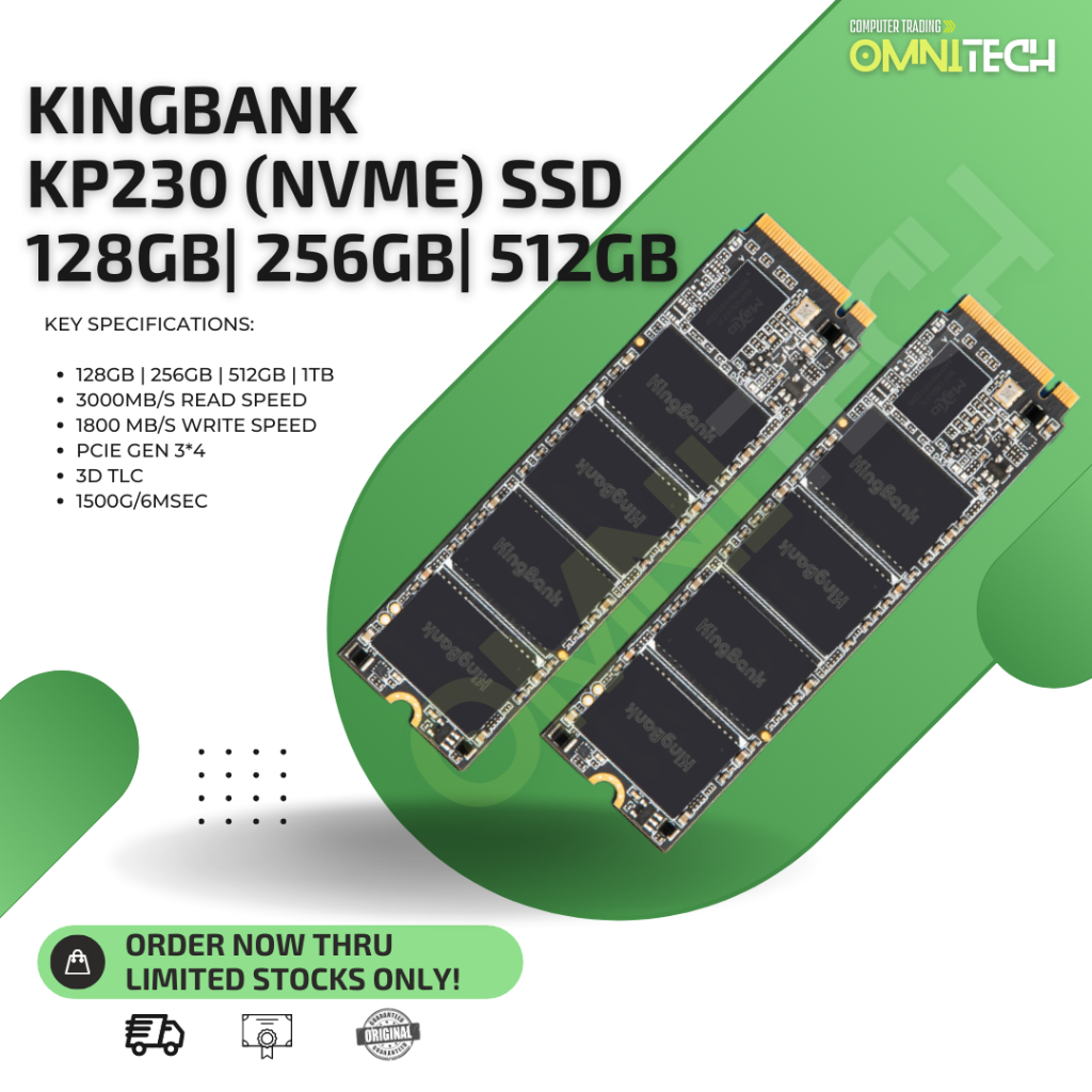 Kingbank KP230 (NVME) PCIe Gen 3.0*4 SSD / 128GB | 256GB | 512GB | 1TB ...