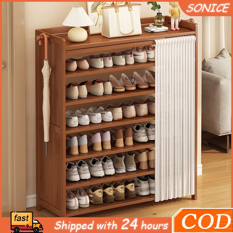 Bamboo Shoe Rack Shoe Cabinet Multi-layer Storage Shoe Rack high ...