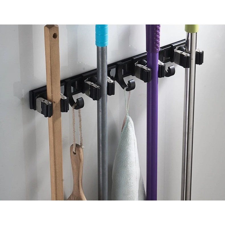 Metal Mop Hook Rack Wall Mounted Storage Mop Holder | Shopee Philippines