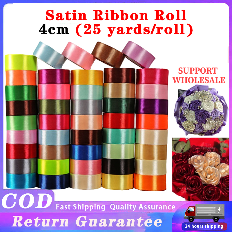 4cm (25 yards/roll) ribbon roll gift wrapping ribbon flower making DIY ...