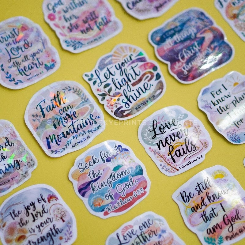 5pcs Bible Verse Sticker | skyeprintsph | Shopee Philippines