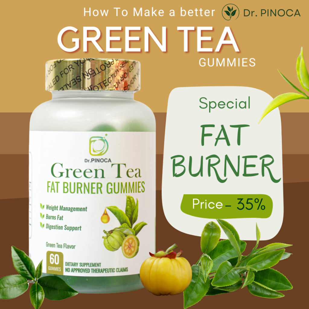 Green Tea Fat Burner Gummies For Weight Loss Fat Burning Supplement ...
