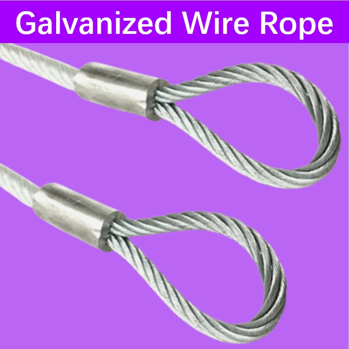 Mago 20-25 Meters Galvanized Steel Cable Wire Rope 6x12 FC 4mm-5mm-6mm ...