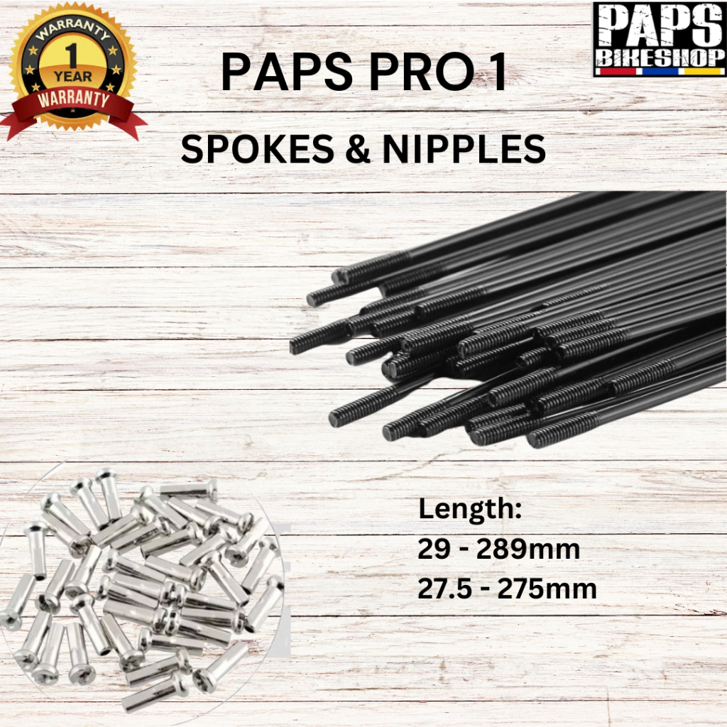 PAPS PRO - 1 SPOKES AND NIPPLES | Shopee Philippines