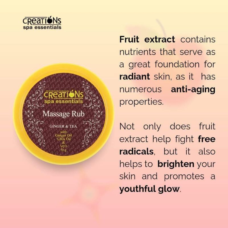 CREATIONS MASSAGE RUB PAIN RELIEF(message for the availability of the ...