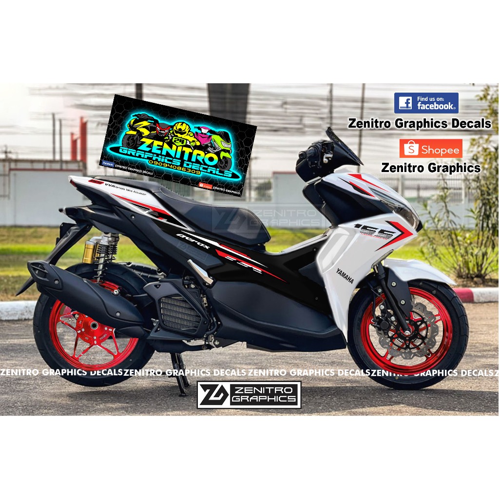 2024 AEROX THAILAND DECALS FOR AEROX V2 WHITE EDITION (ZENITRO GRAPHICS ...