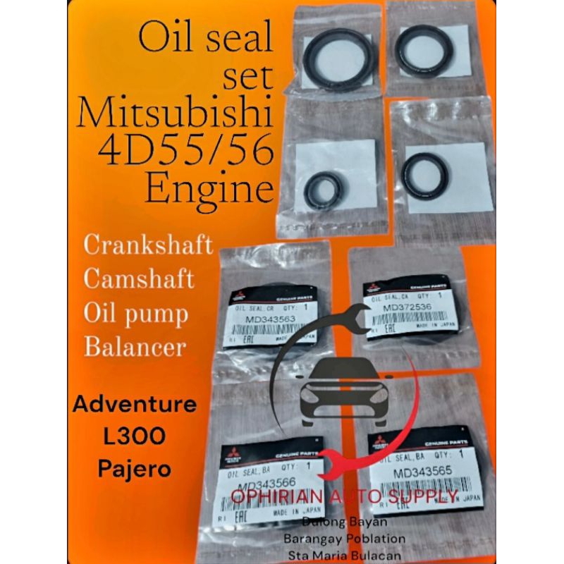 Mitsubishi 4D55/56 Oil seal set crankshaft,Camshaft,oil pump,Balancer