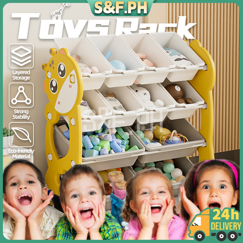 S&F Toys Organizer for Kids Giraffe Rack Storage for Baby Large Shelves ...