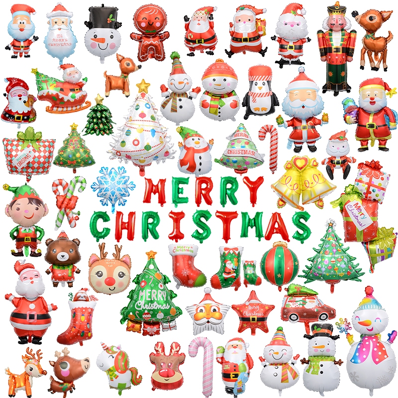 Christmas Balloon Cartoon Alien Aluminum Film Balloons Santa Claus