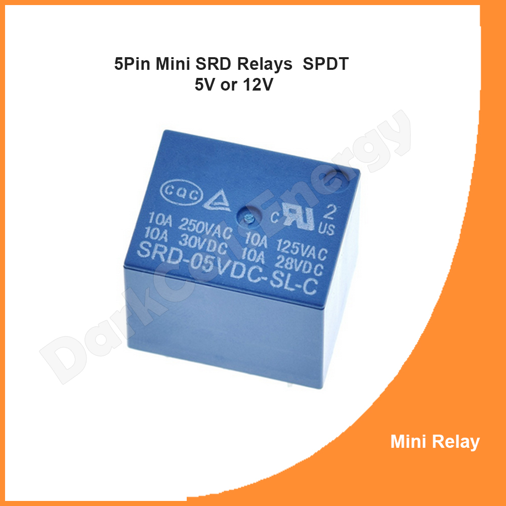 1Pcs 5pin Mini SRD Relays SPDT 5V or 12V | Shopee Philippines