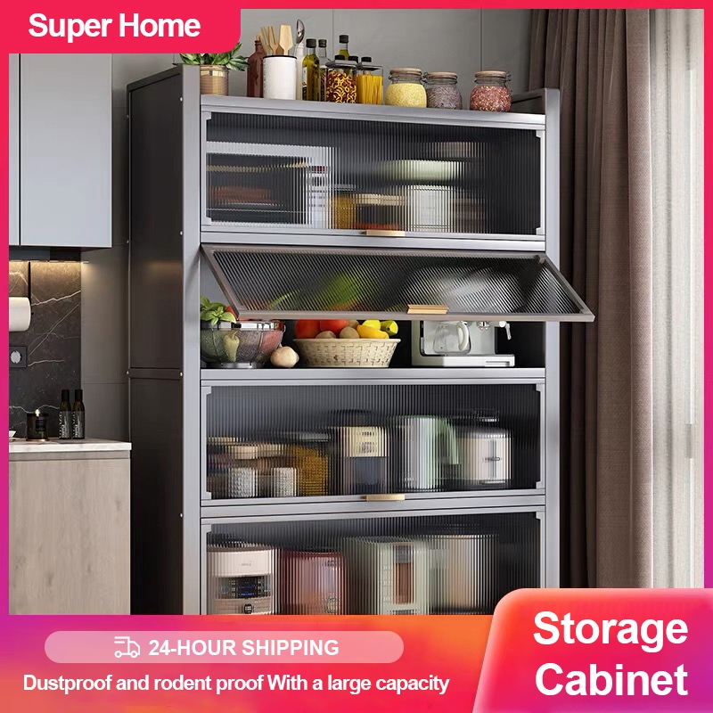 Kitchen Rack Dustproof Storage Cabinet Carbon Steel For Multi-function ...