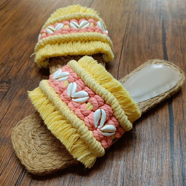 ABACA X MACRAME SLIDES (PALUGI SALE) | Shopee Philippines