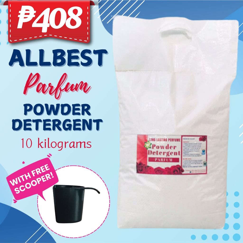 10 kgs Allbest Parfum Powder Detergent with Free Scooper Shopee