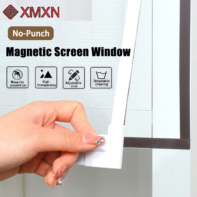 XMXN DIY Magnetic Screen Window with Frame Adjustable Window Anti ...
