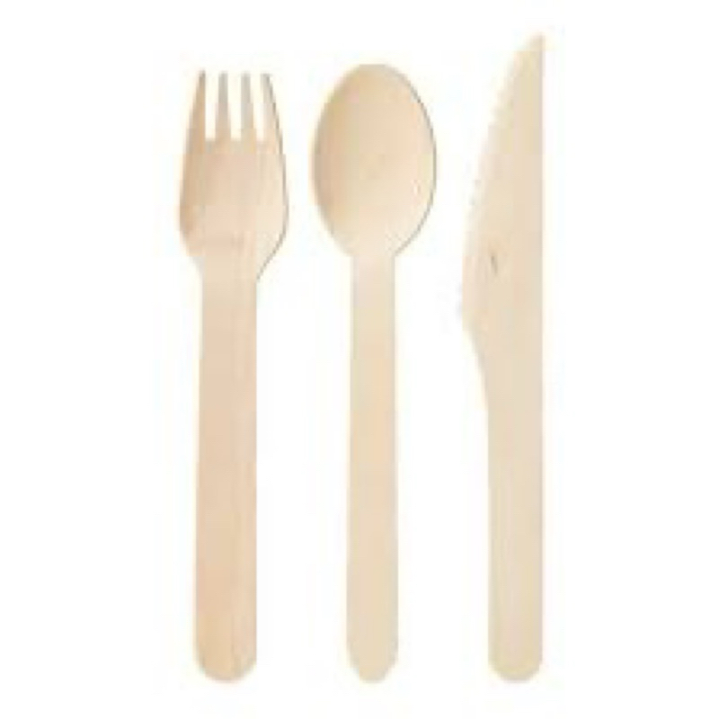 25 pcs. | Bamboo Wooden Spoon Fork Knife Spork Cutleries - Eco Friendly ...