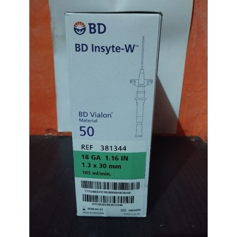 Bd insyte-W G18 1.16in 1.3×30mm 105ml/min.sterile | Shopee Philippines