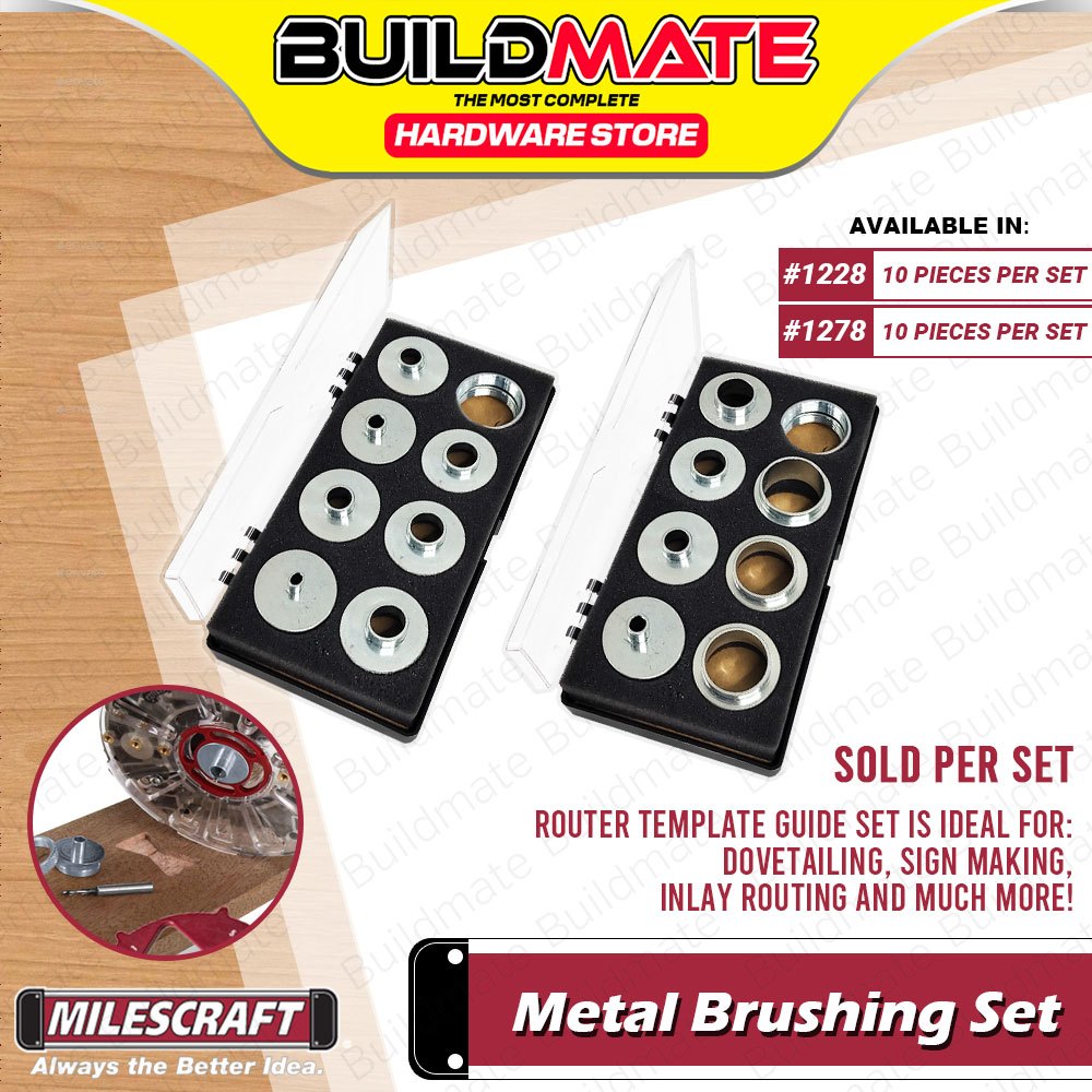 BUILDMATE Milescraft Metal Bushing Set Imperial / Metric Router Machine ...