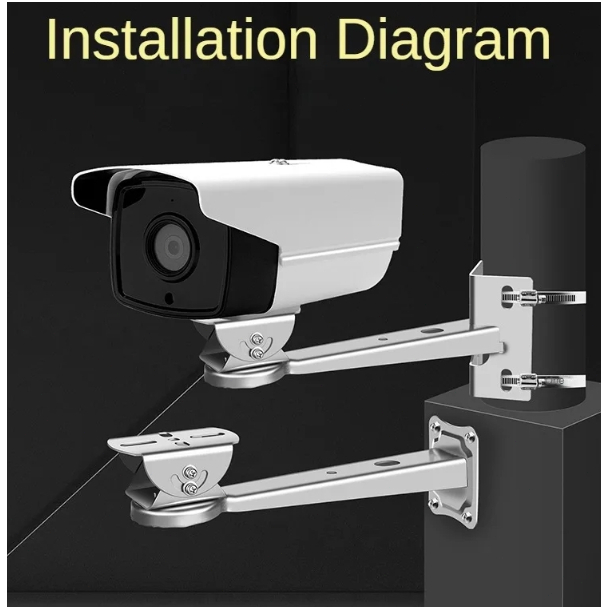 Harvey Stainless Steel Flat Wall Rod Corner Bracket CCTV Camera ...