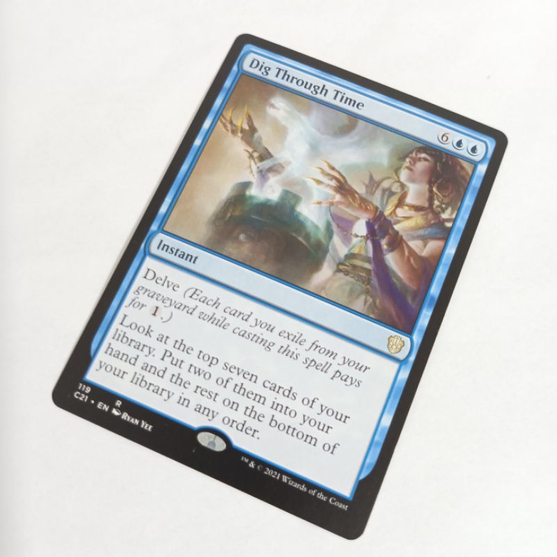 MTG Card DIG THROUGH TIME Magic the Gathering Trading Card Game Blue ...