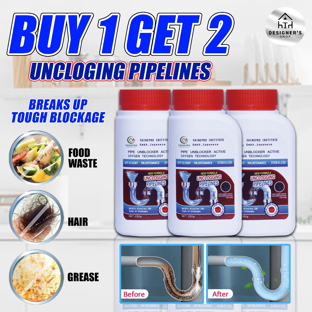 Buy 1 Get 2 Unclogging Pipelines, Remove Unclogged Toilet, Kitchen Sink