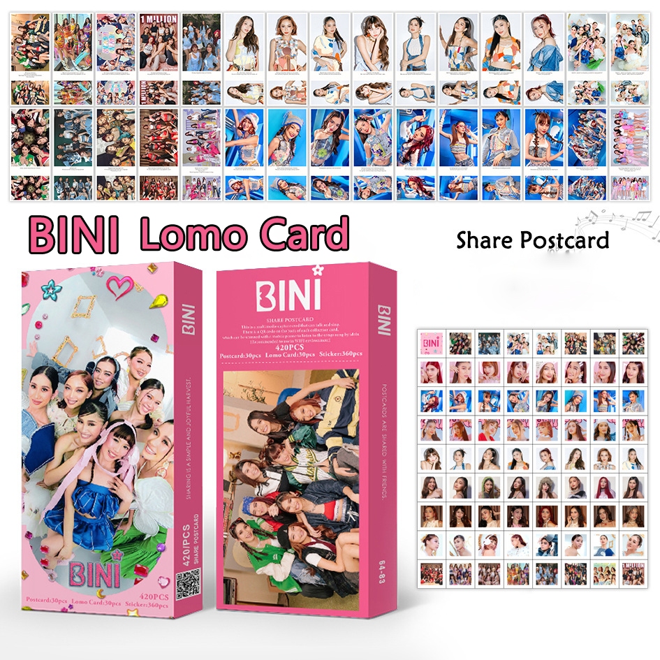 Bini Lomo Photocards Jollibini Card Box Holographic Idol New Postcard ...