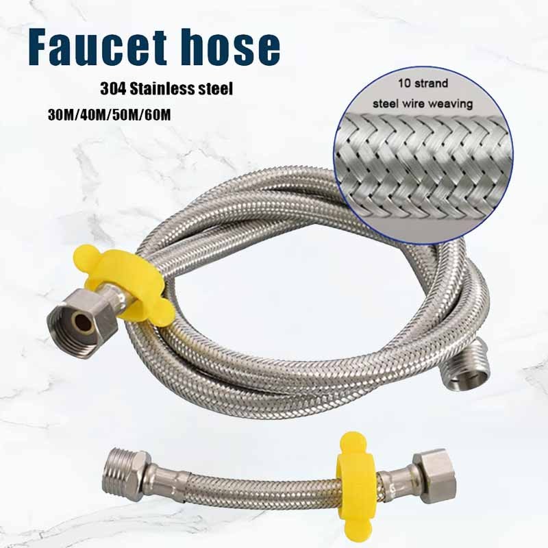 Sus304 Stainless Heavy Duty Flexible Angle Valve Hose Toilet Hose 1/2