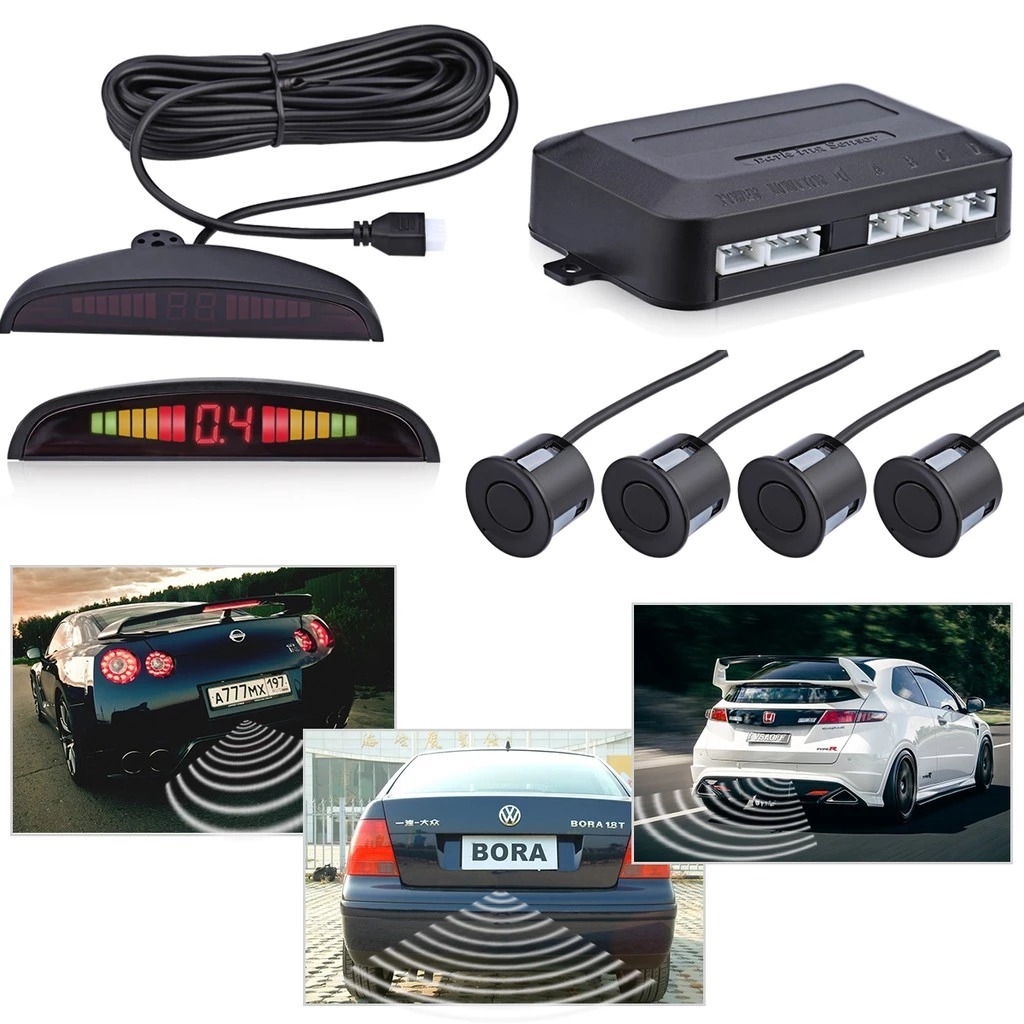 Car Parking Sensors LED Car Backup Reverse Radar Kit with Digital ...