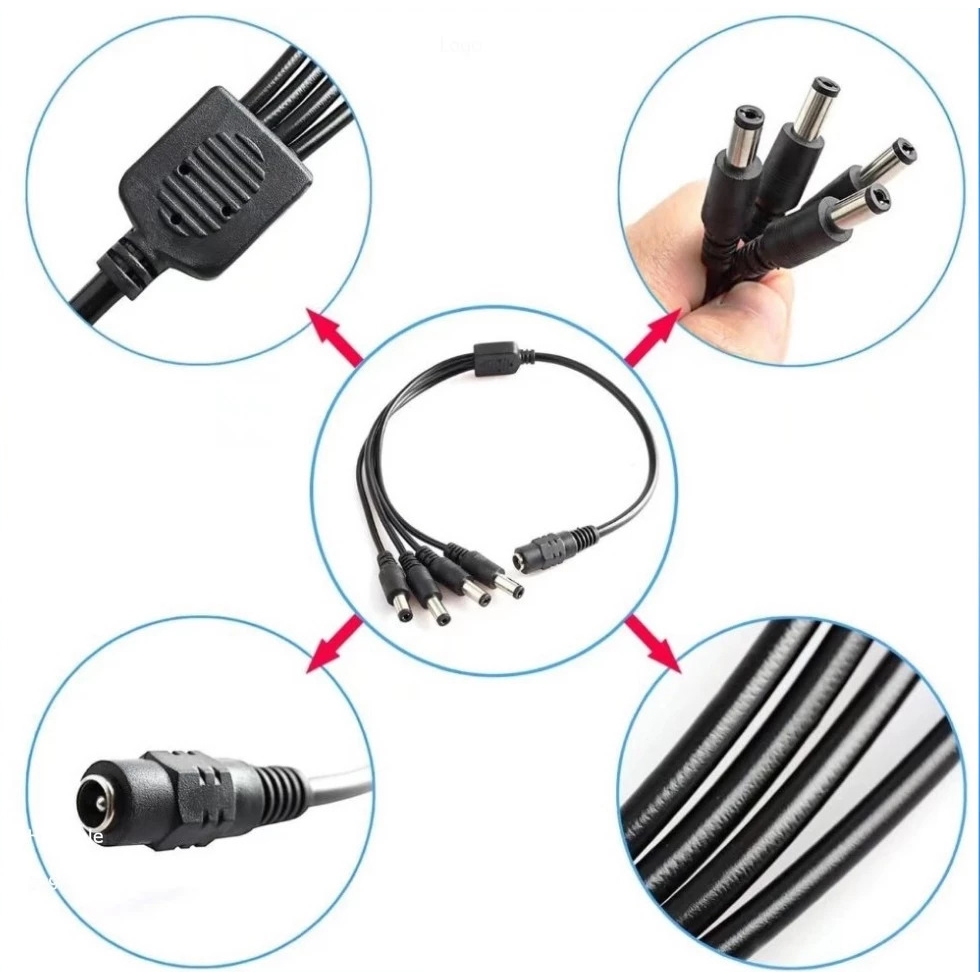 DC Power Splitter Octopus 1 to 2 4 8 Way Splitter Connector Plug Cable ...