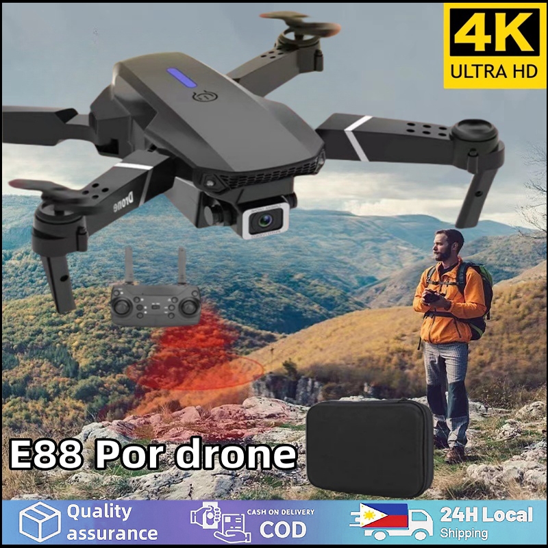 E88 Pro Drone 4K HD dual camera remote control fpv Highly RC Quadcopter ...