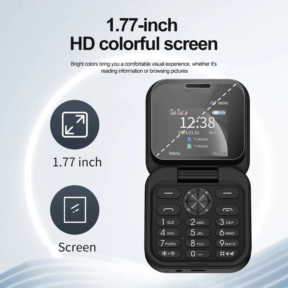 YOOKIE i16 mini Flip Phone Keypad Cellphone Keypad Phone Dual SIM Basic ...
