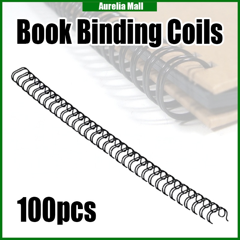 100PCS Binding Coil Double Loop Wire Binder For Fixed Book Cover