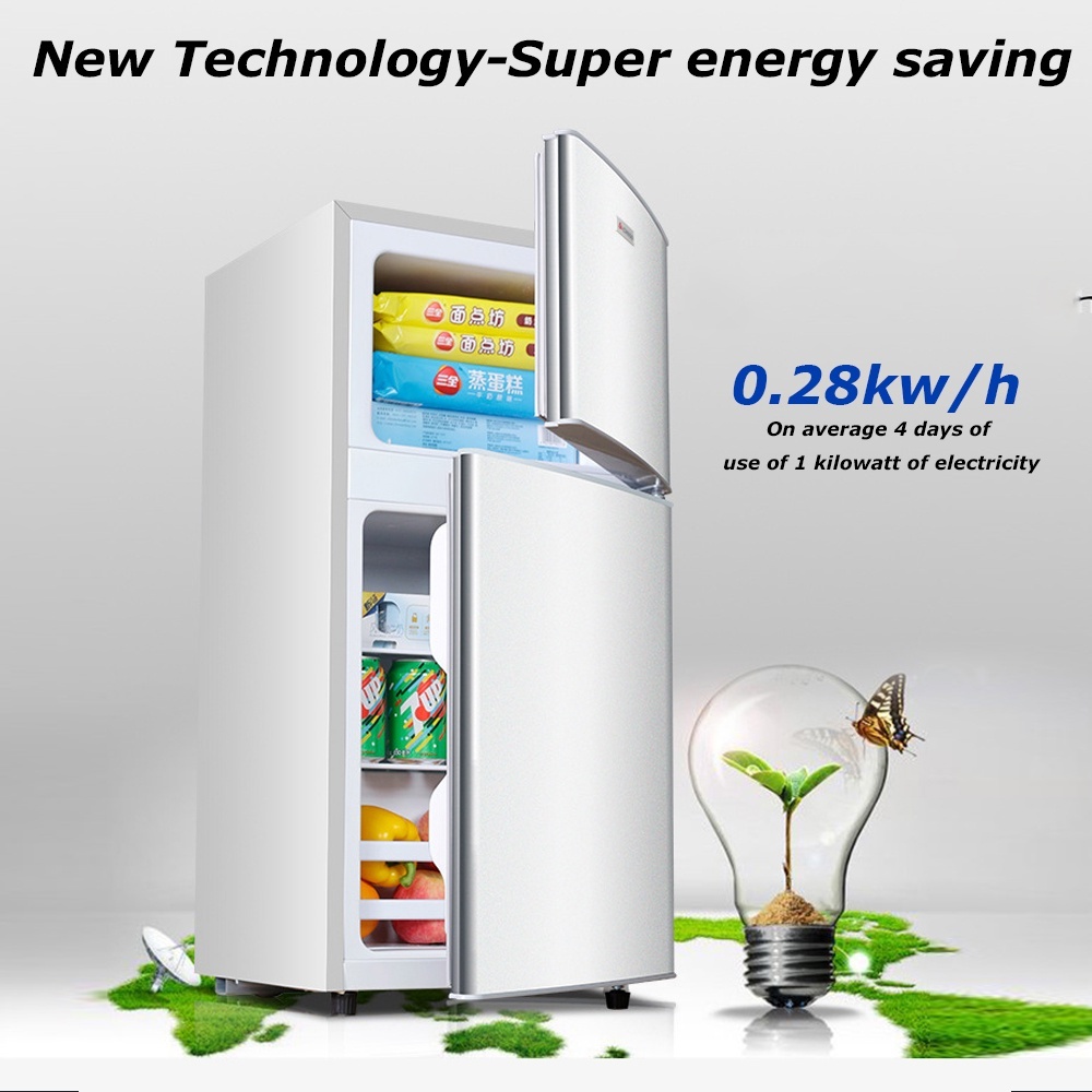 48L Large Capacity Refrigerator With Freezer HD Inverter 2Door Small