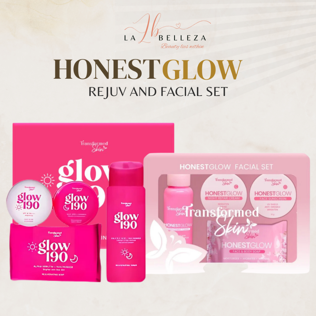 HONEST GLOW Glow 190 Rejuvenating Set HONEST GLOW Facial Set Whitening ...