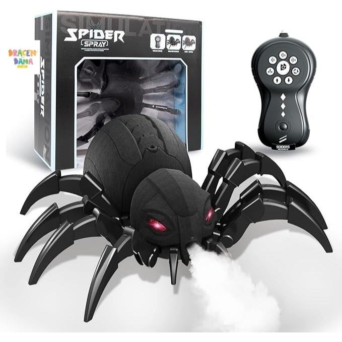 Realistic Remote Control Spider with Mist Toys for Kids | Shopee ...