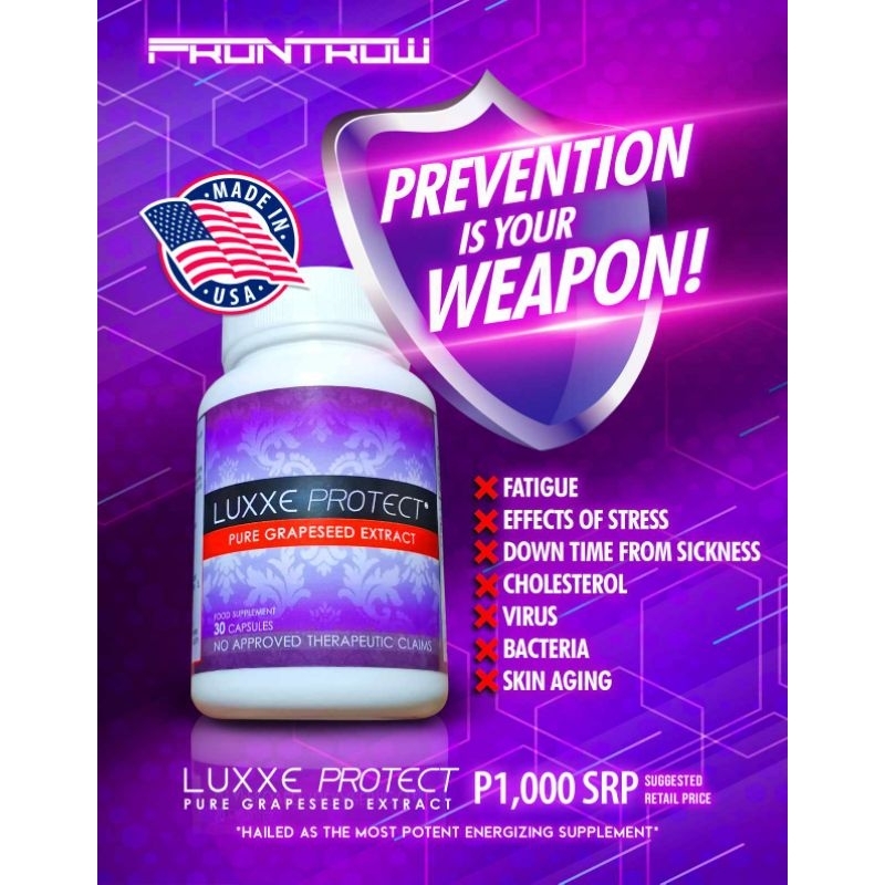 Legit Frontrow Luxxe Protect Grapeseed Extract more powerful than