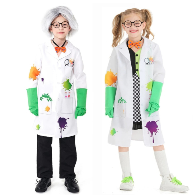 Children Crazy Scientist Cosplay Costume Halloween Activities ...