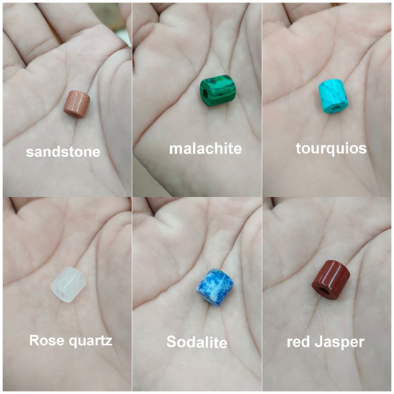 high quality tube stone sandstone malachite tourquios white jade ...