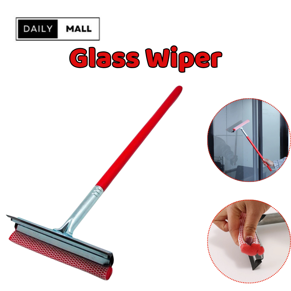 Glass Wiper With Wood Handle Red 20 X 60cm Dailymall2021 | Shopee ...
