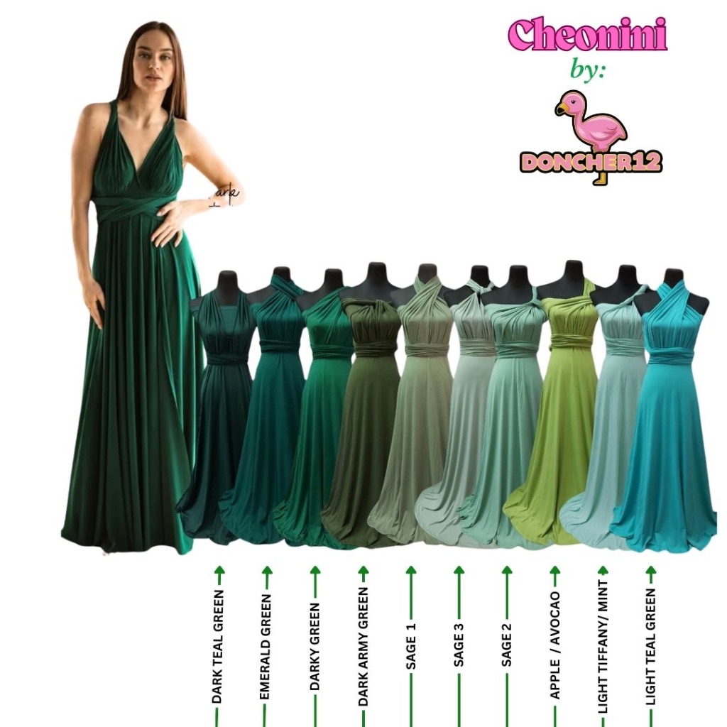 sachin and babi light blue dress Dark Green Infinity Dress main image 1