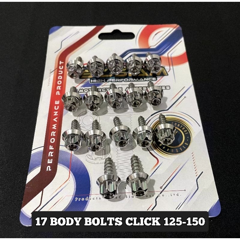 CLICK 125-CLICK 150 CNC GEAR TYPE BOLTS (PER PARTS) | Shopee Philippines