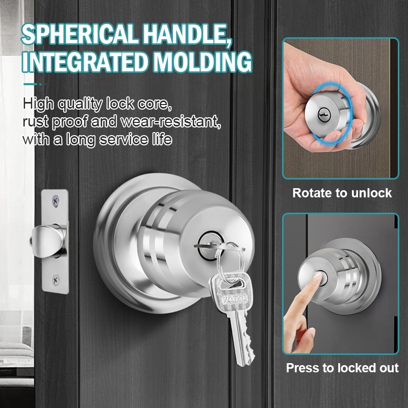 Spherical Door Knob Main Door Entrance Lockset Goal Lock Main Door ...