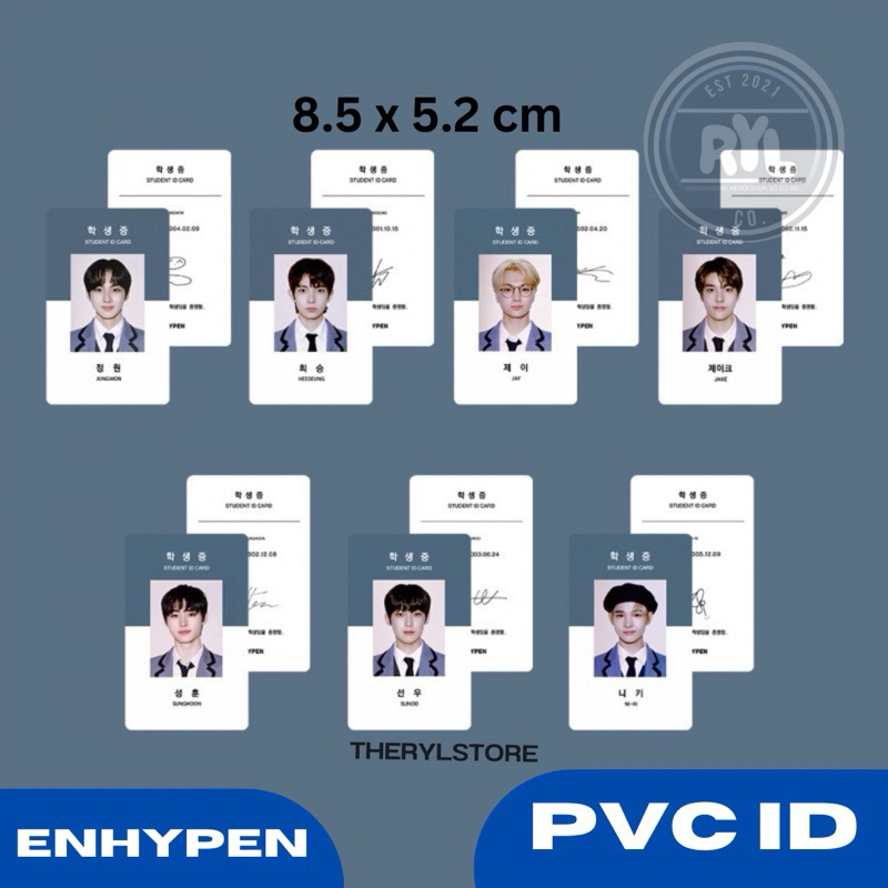 [7 pcs/set] EN- PVC Student ID (Customized) | Shopee Philippines