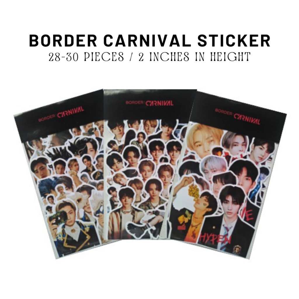 30 Pieces/Set EN Border Carnival Kpop Sticker Pack Journal Sticker ...