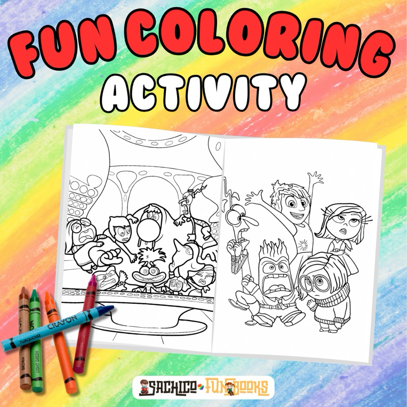 JOY INSIDE OUT DISNEY PIXAR COLORING BOOK WITH STICKER PACK SACHIKO FUN ...