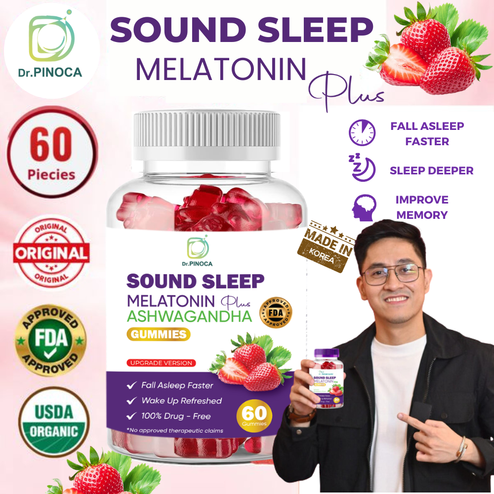Dr Pinoca Melatonin Gummies Plus Improve Sleep Gummy Relax Anti Anxiety ...